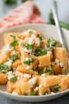 Melon, Mint And Feta Salad! This Is The Perfect Sweet And Salty Combination. Great Side-Dish For Summer, Potlucks And Cookouts. Cubes Of Melon, Feta, Mint And A Lime Dressing. Vegetarian And Gluten-Free. | Delishknowledge.com