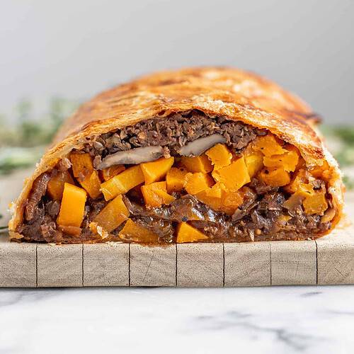 Mushroom Wellington 23 Close Up Of Vegan Wellington With Mushrooms