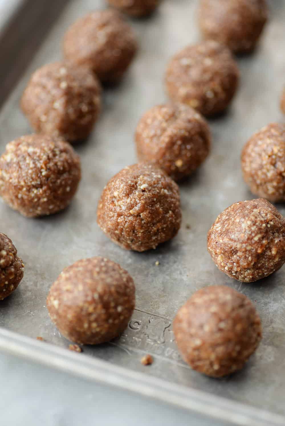 Nutella Energy Bites On Sheet Pan