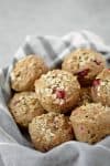 Oatmeal Cranberry Muffins! Healthy muffins, perfect for the holidays. Oatmeal muffins with fresh cranberries and walnuts. | www.delishknowledge.com