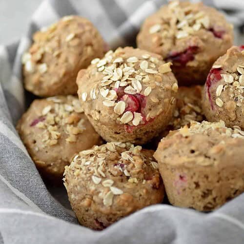 Oatmeal Cranberry Muffins 9 Oatmeal Cranberry Muffins! Healthy Muffins, Perfect For The Holidays. Oatmeal Muffins With Fresh Cranberries And Walnuts. | Www.delishknowledge.com