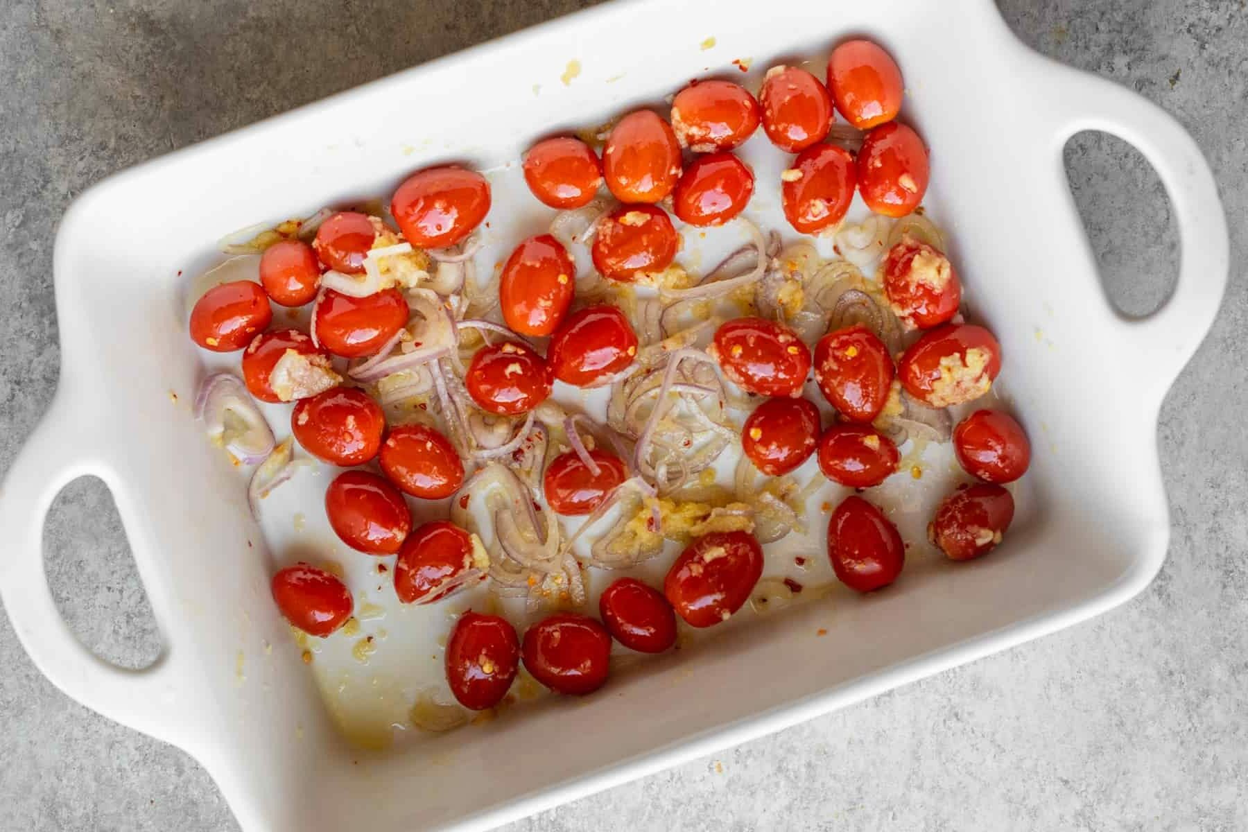 Roasted Tomatoes In A Pan