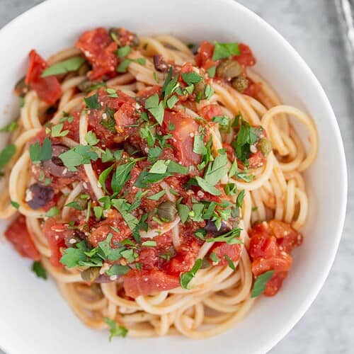 Bowl Of Pasta Puttanesca