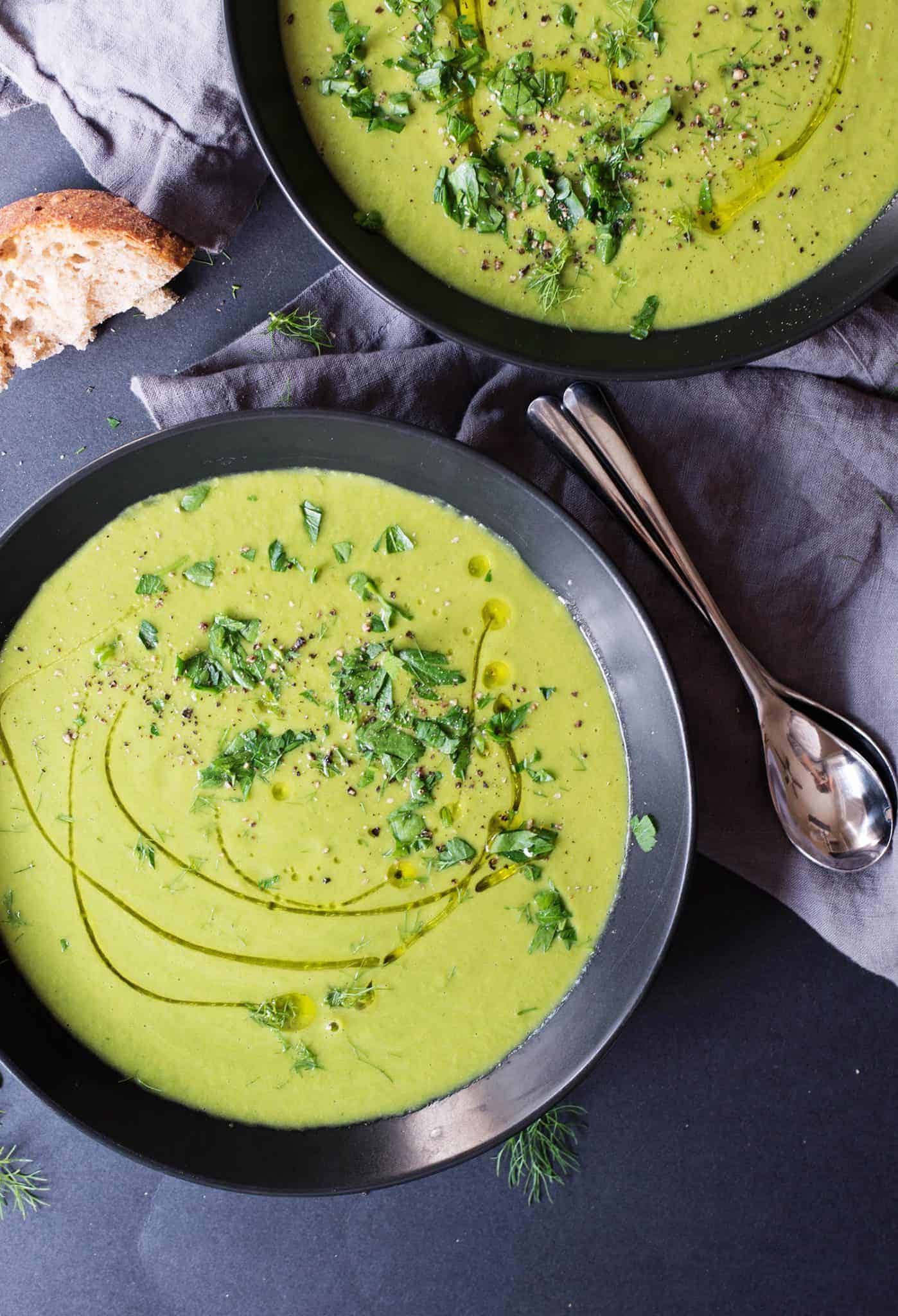 Pea and Asparagus Soup 3 Pea And Asparagus Soup! This Dairy-Free, Vegetable Soup Is Perfect For Spring Or Easter. Gluten-Free And Vegan. | Www.delishknowledge.com
