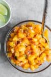 bowl of peach habanero salsa