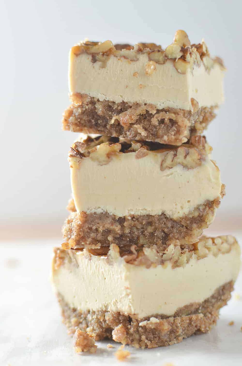 Vegan Pecan Pie Cheesecake Bars - Delish Knowledge