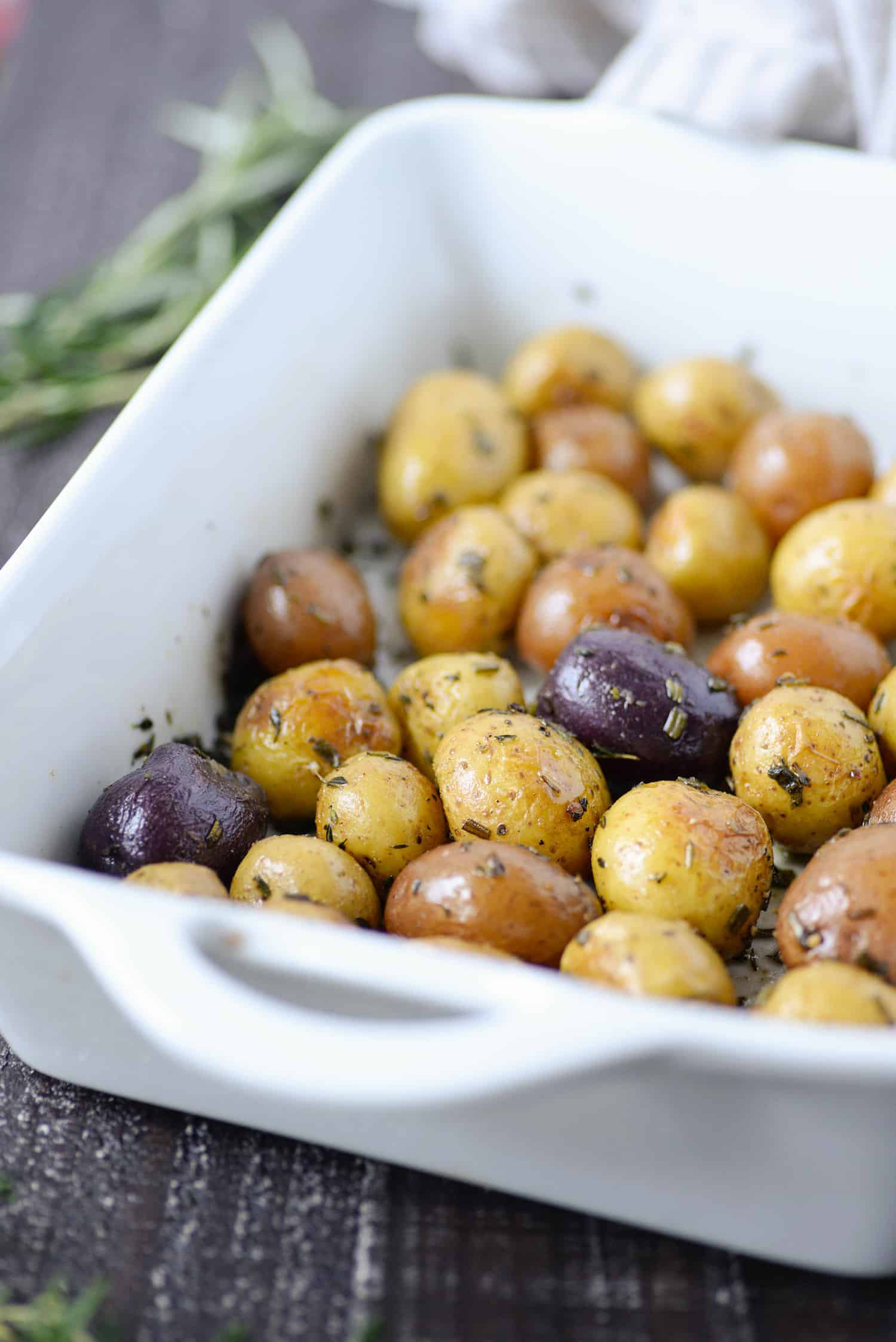 Garlic Herb Roasted Baby Potatoes