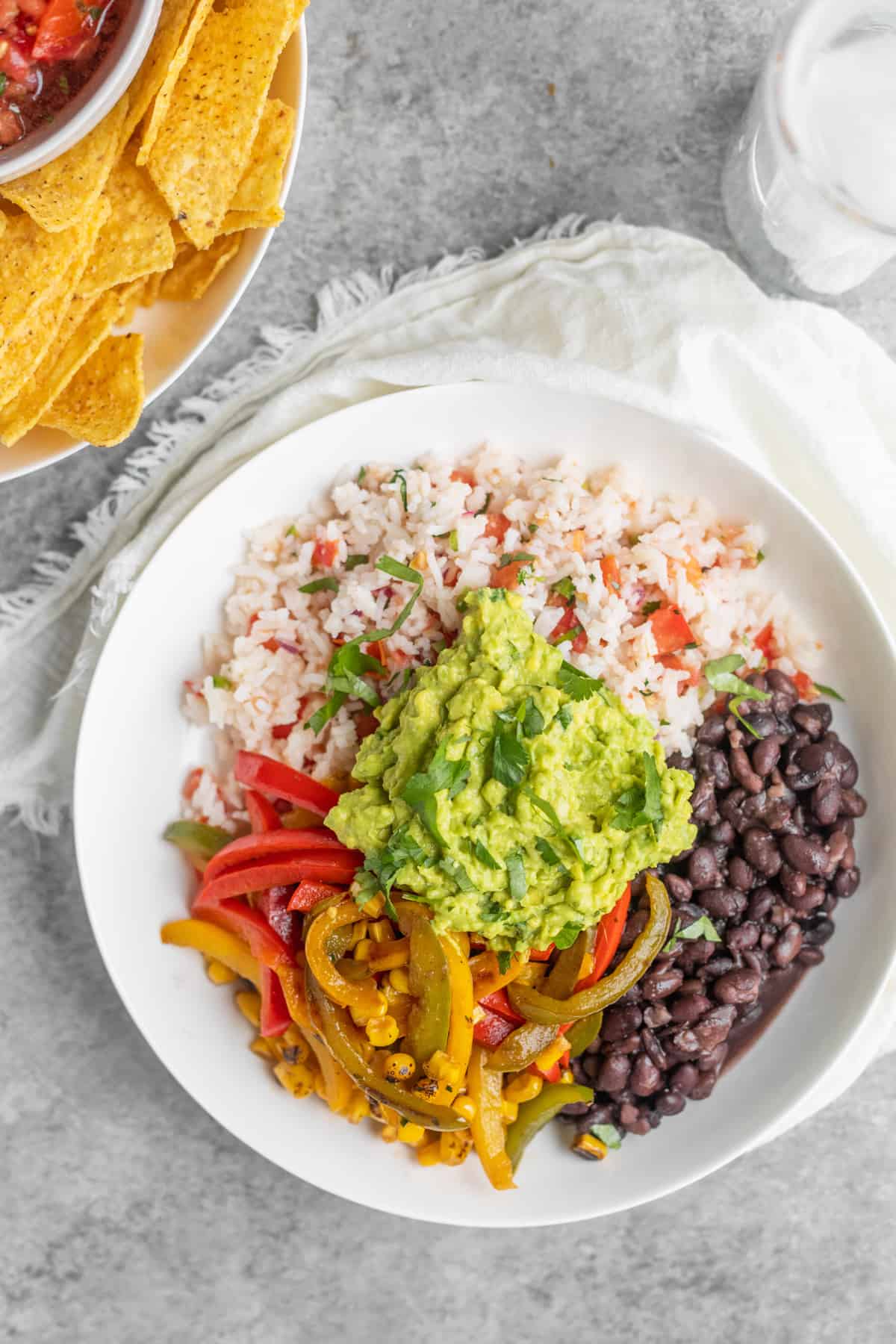 Bowl Of Fresh Spanish Rice And Beans