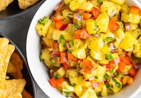 pineapple salsa with chips