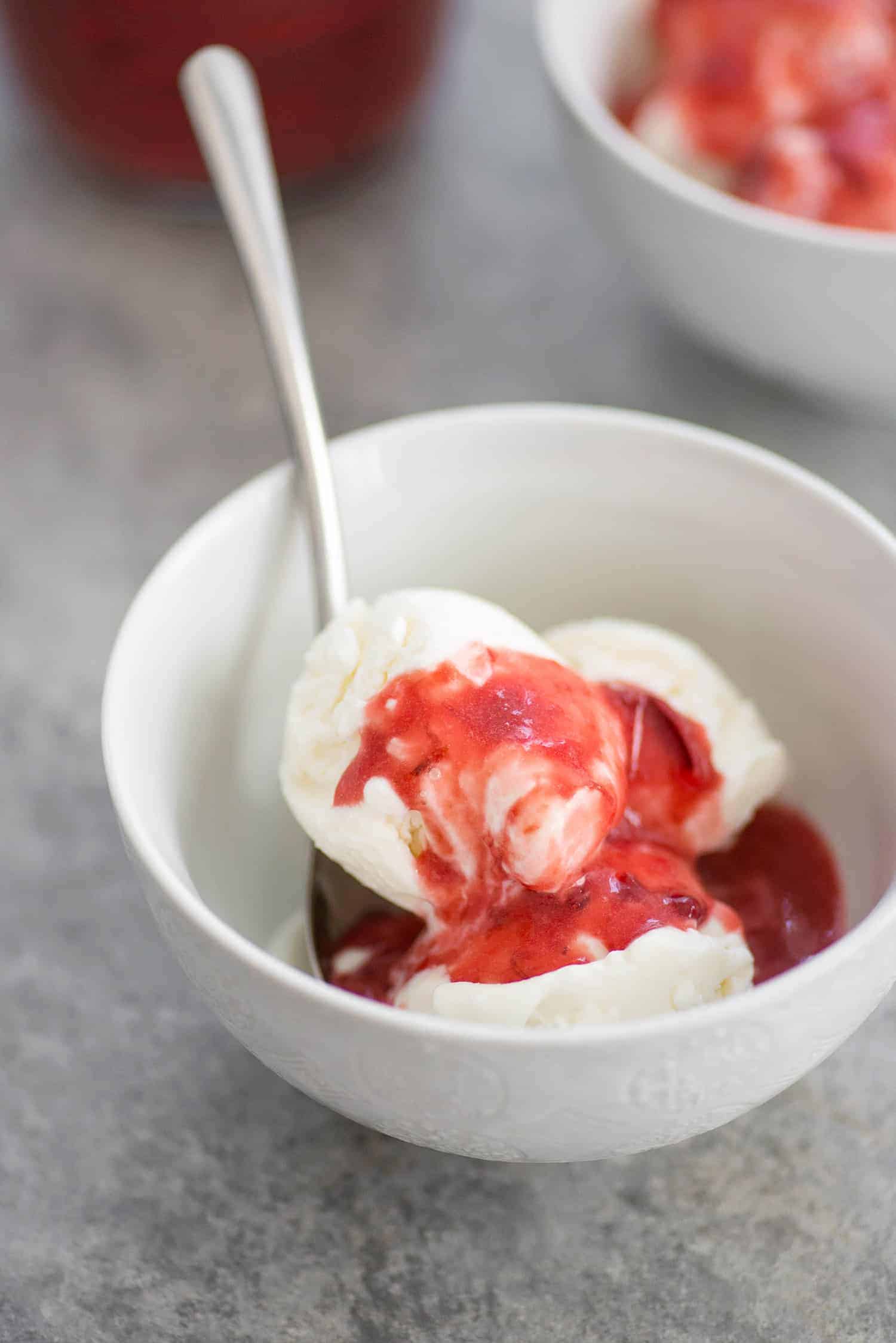 Copycat Pinkberry Frozen Yogurt 4 Plum Compote