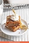 Pumpkin Pie Bars with Pecan Crust