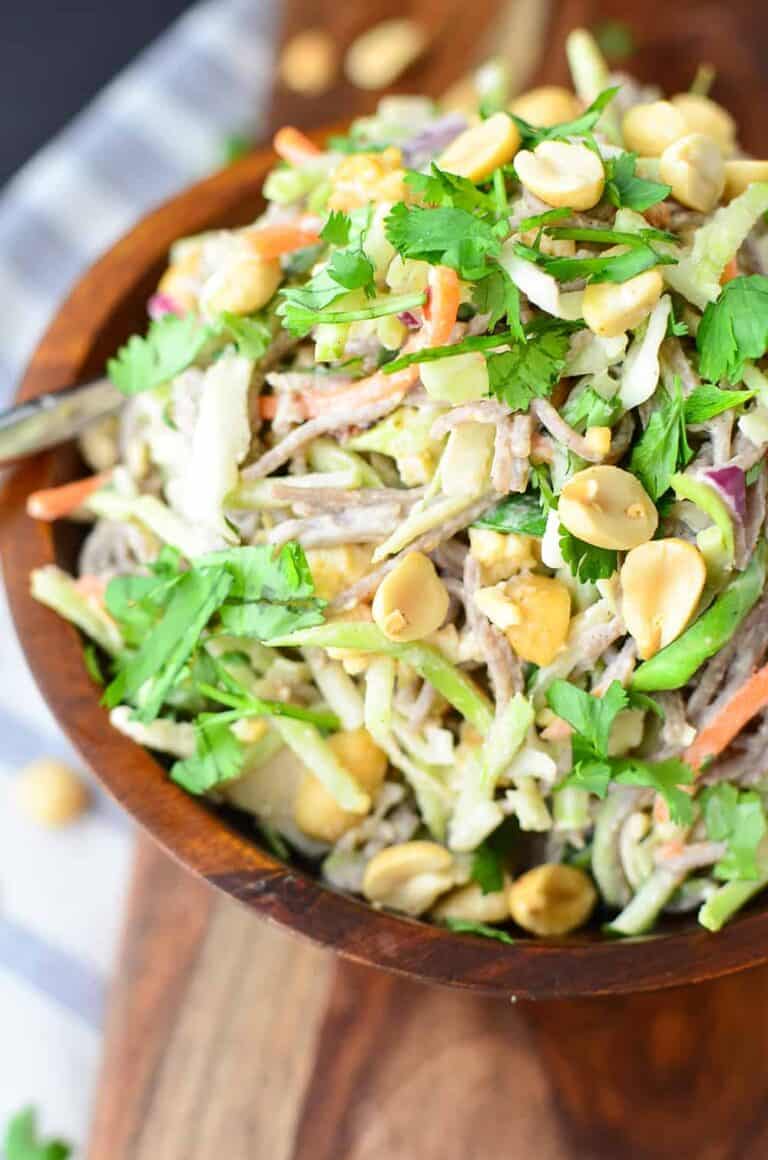 Rainbow Soba Noodles with Peanut Sauce