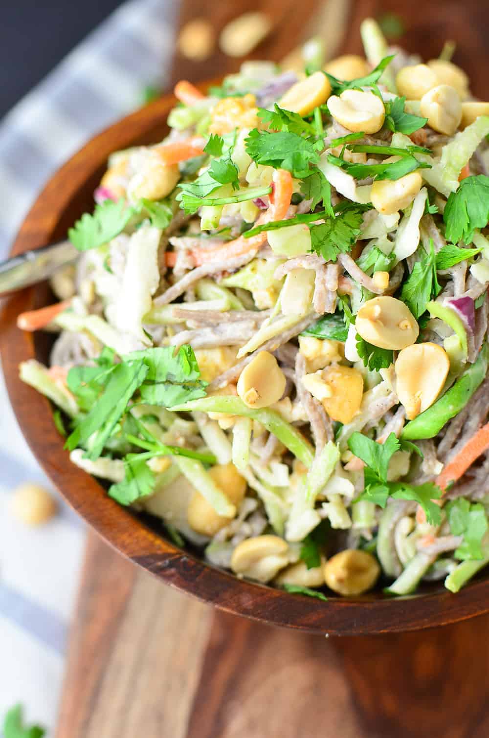 Rainbow Soba Noodles with Peanut Sauce 8 30 Minute Meal! Rainbow Soba Noodles With Creamy Peanut Sauce! This Healthy Recipe Is Soooo Good! #Vegan | Www.delishknowledge.com
