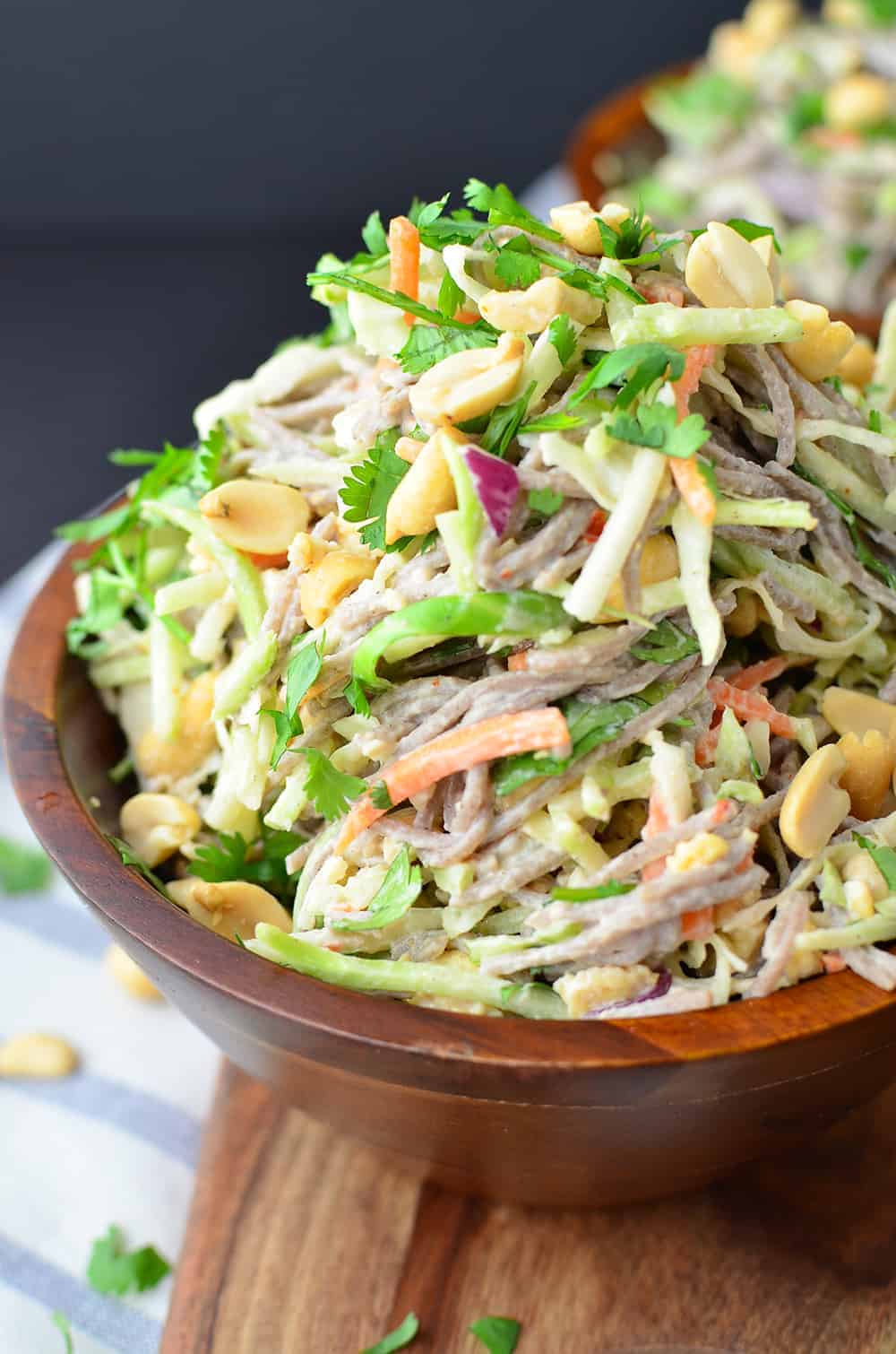 30 Minute Meal! Rainbow Soba Noodles With Creamy Peanut Sauce! This Healthy Recipe Is Soooo Good! #Vegan | Www.delishknowledge.com