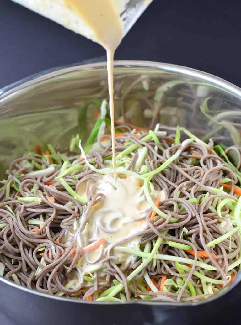 Rainbow Soba Noodles with Peanut Sauce