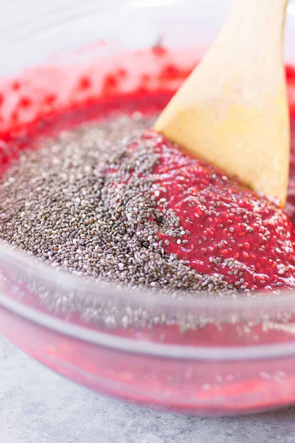 Close-Up Of Raspberries And Chia 