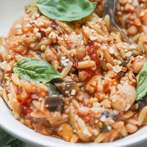 Ratatouille Orzo Pasta