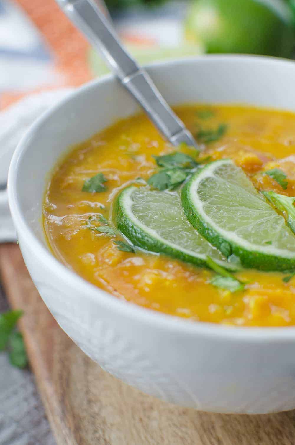 Red Lentil Curry Soup! Vegan, Gluten-Free And So Delicious. You'Ve Gotta Make This Protein Packed Soup! | Www.delishknowledge.com