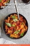 Rigatoni with Peppers & Sausage