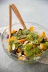 Roasted Beet Pasta Salad with Basil Dressing! This healthy pasta salad is perfect for summer BBQs, potlucks and get-togethers. Save this when you need a healthy unique vegetarian pasta salad. | www.delishknowledge.com