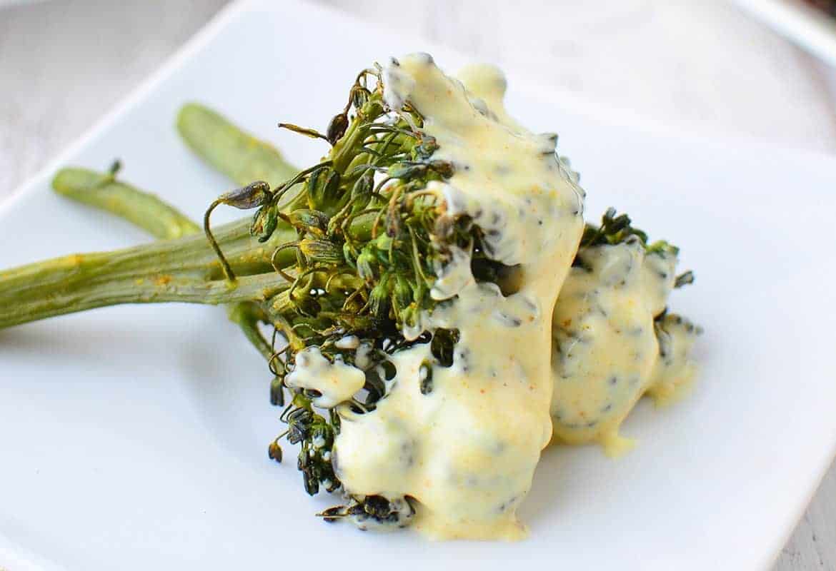 Roasted Broccoli with Curry Dipping Sauce Delish Knowledge