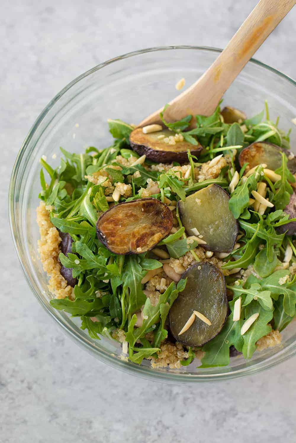 arugula, white bean and roasted potato salad 