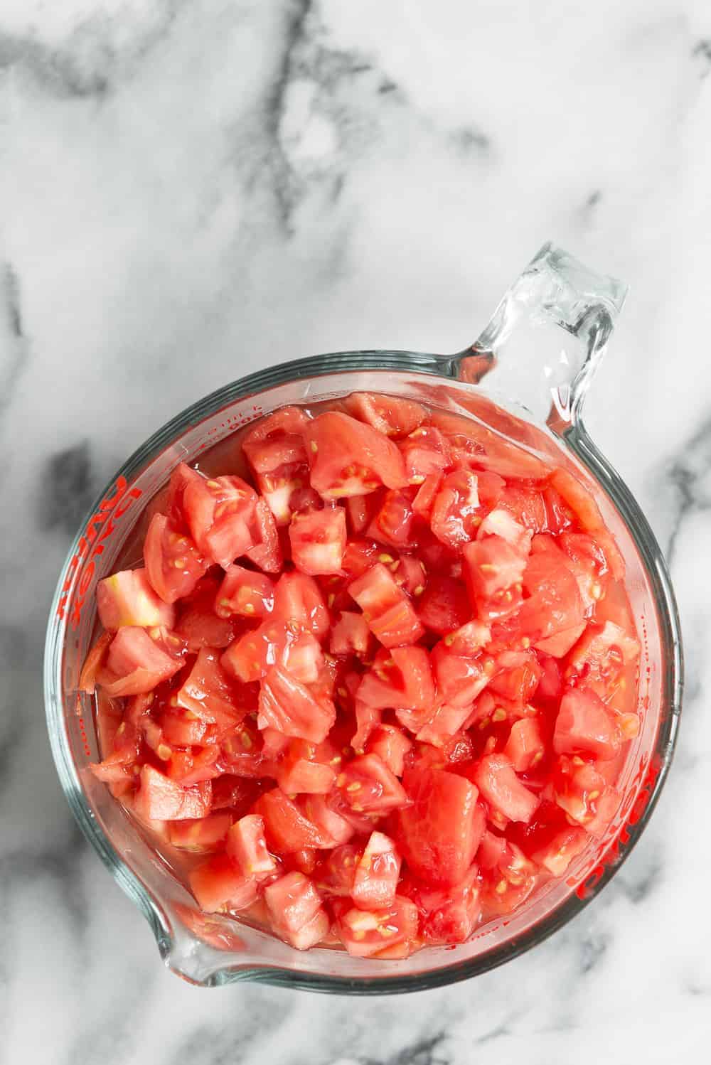 Bowl Of Chopped Tomatoes 