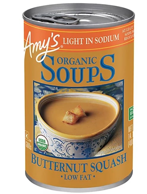 The 10 Healthiest Canned Soups 11 A Can Of Amy’s Organic Soups, Butternut Squash Flavor, Labeled Low Fat And Light In Sodium—Featuring A Bowl Topped With Croutons—One Of The Healthiest Canned Soup Choices Available.