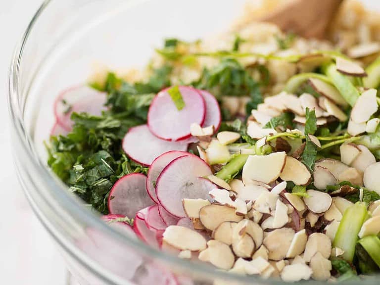 Shaved Asparagus Spring Salad! Perfect For Showers, Brunch, Easter And More. Vegan. | Delishknowledge.com