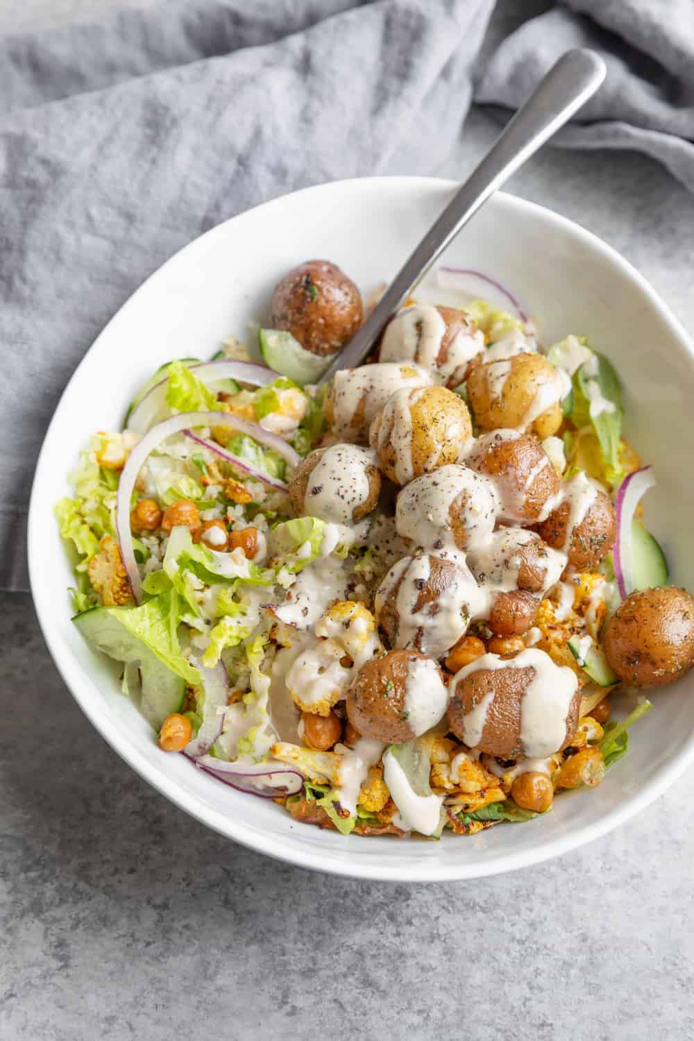 Chickpea and Lentil Taco Salad Meal Prep Bowls - She Likes Food