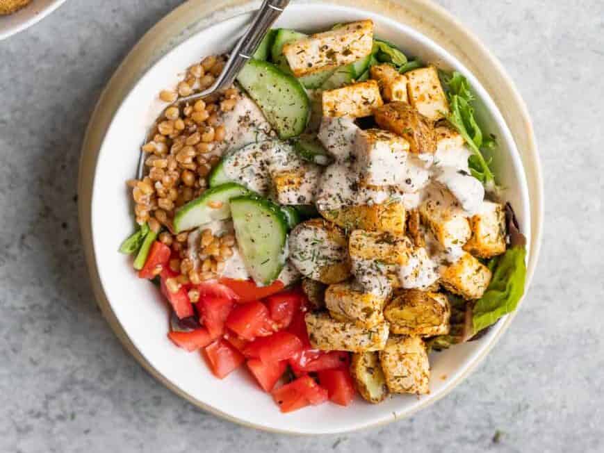 Plant-Based Sheet Pan Ranch Bowls