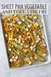 sheet pan stir fry with vegetables and tofu