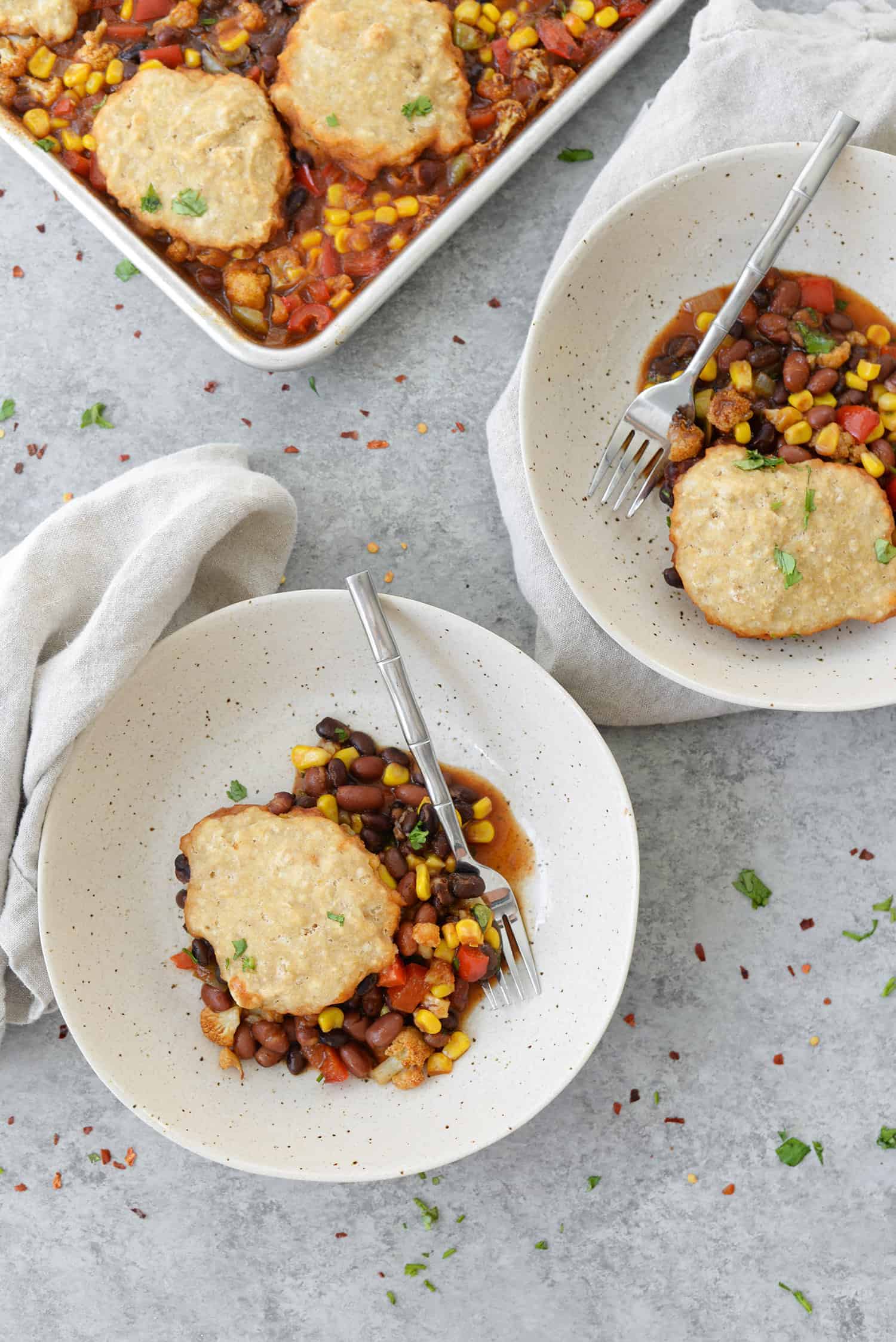Sheet Pan Vegetable Chili with Beer Biscuits 4 Sheet Pan Vegetable Chili With Beer Biscuits! You Will Love This All-In-One Vegan Sheet Pan Dinner. Roasted Vegetable Chili Topped With Whole Wheat Beer Biscuits. | Www.delishknowledge.com