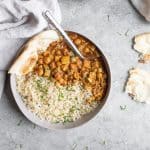 Bowl Of Slow Cooker Indian Butter Chickpeas