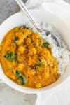 Close up of curry recipe