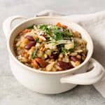 vegetable soup with lentils and pasta