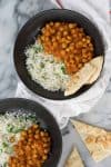 Slow Cooker Vegan Chana Masala. Chickpeas cooked in a fragrant, spiced tomato sauce. Make in the morning for dinner at night! Vegan and Gluten-Free | www.delishknowledge.com
