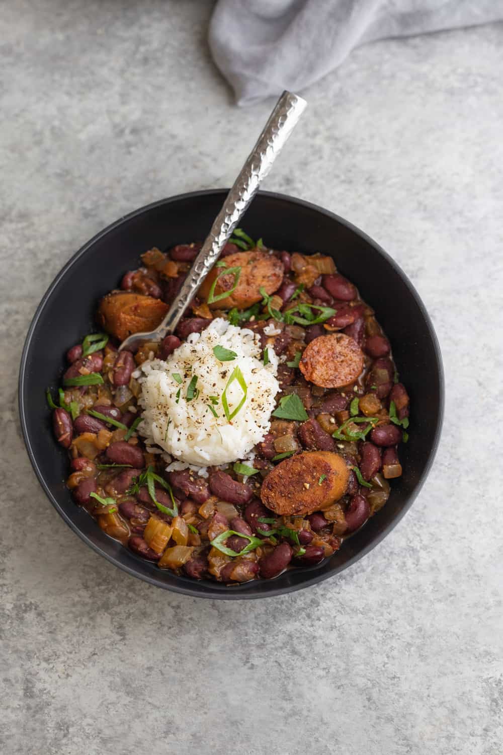 Vegan Red Beans And Rice With Vegan Sausage