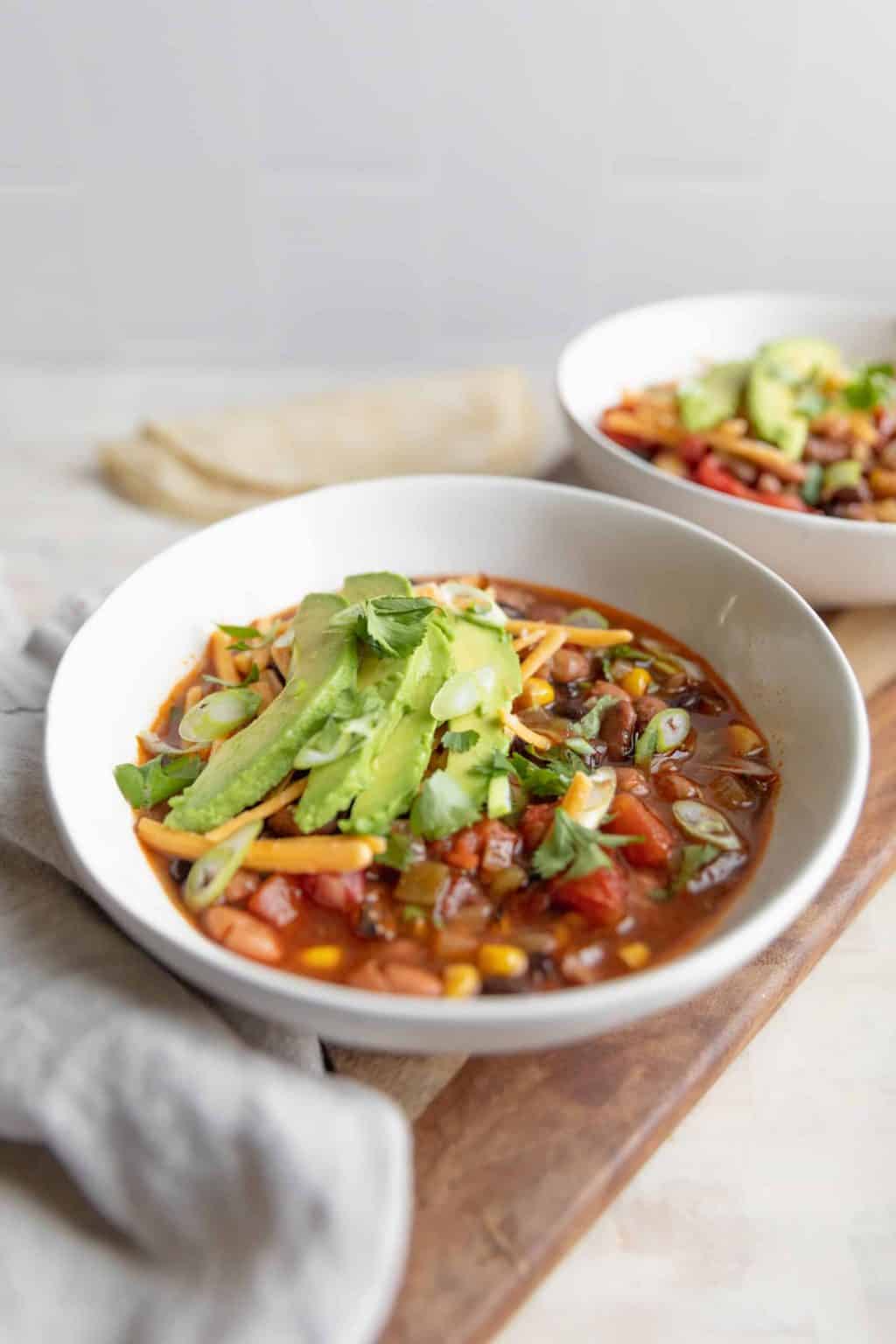 Slow Cooker Taco Soup (Vegan, GlutenFree, Healthy) Delish Knowledge