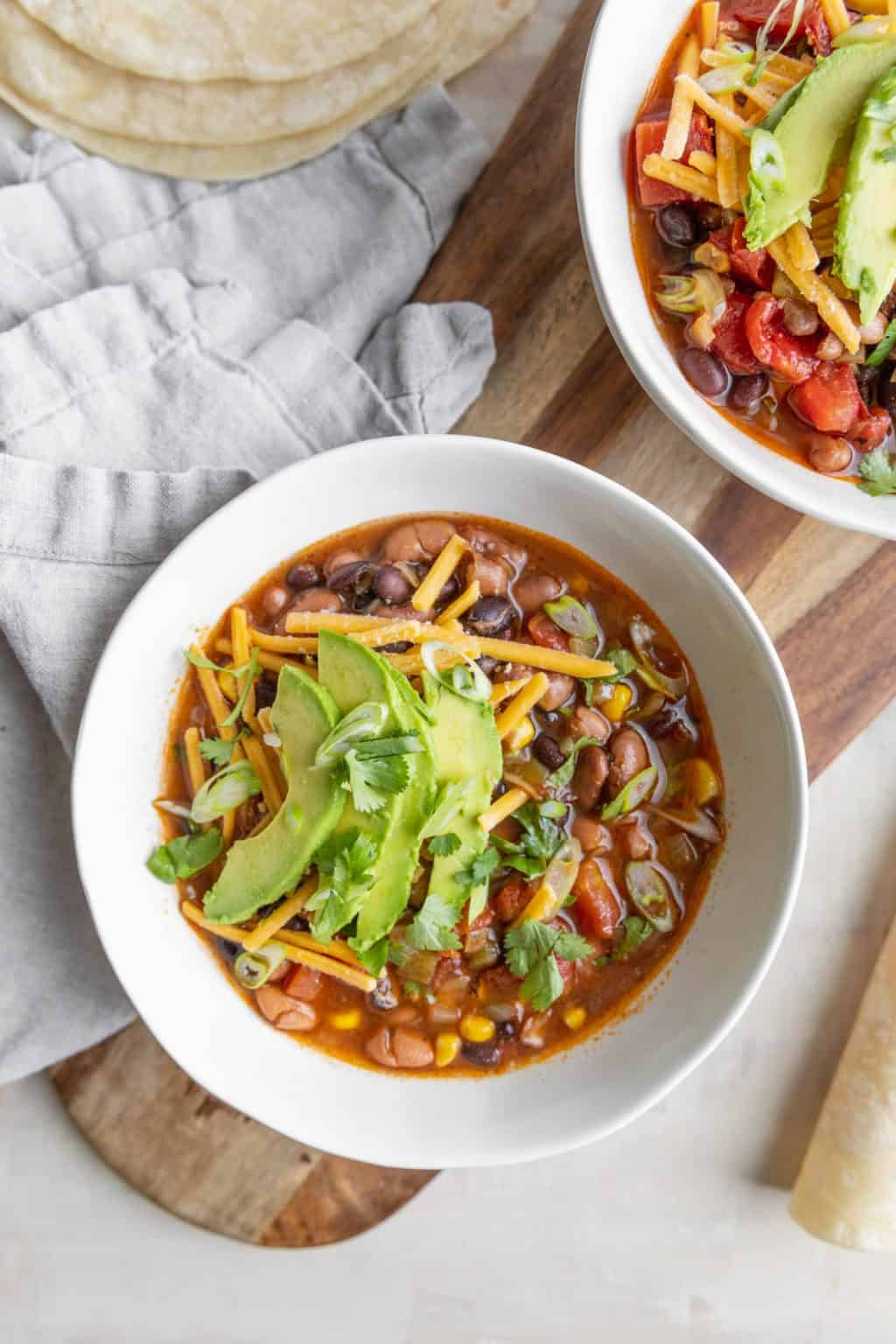 Slow Cooker Taco Soup (Vegan, GlutenFree, Healthy) Delish Knowledge