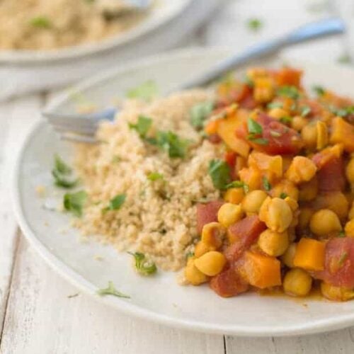 Slow Cooker Chickpea Tangine 6 Slow Cooker Chickpea Tangine! You'Ve Gotta Try This Amazing Vegan Crock-Pot Meal. Packed With Flavor, Protein And Fiber. Vegan + Gluten-Free. | Www.delishknowledge.com