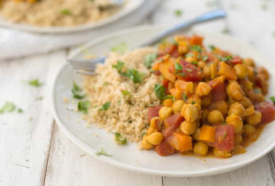 Slow Cooker Chickpea Tangine 6 Slow Cooker Chickpea Tangine! You'Ve Gotta Try This Amazing Vegan Crock-Pot Meal. Packed With Flavor, Protein And Fiber. Vegan + Gluten-Free. | Www.delishknowledge.com