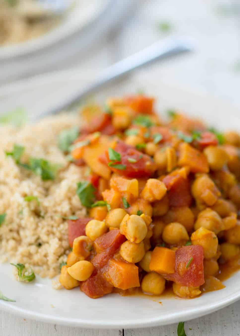 Slow Cooker Chickpea Tangine via Delish Knowledge