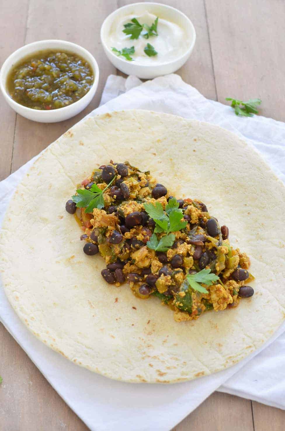 Slow Cooker Breakfast Burritos! Make It At Night For A Healthy Breakfast In The Morning. These Are #Vegetarian, Easily #Vegan And So Delicious! Save This For Weekend Entertaining For Houseguests!| Www.delishknowledge.com