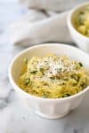 Spaghetti Squash Cacio e Pepe! If you like cacio e pepe (cheese and black pepper pasta) then you've gotta try this grain-free, vegetable version with spaghetti squash and kale. #glutenfree #vegetarian | www.delishknowledge.com