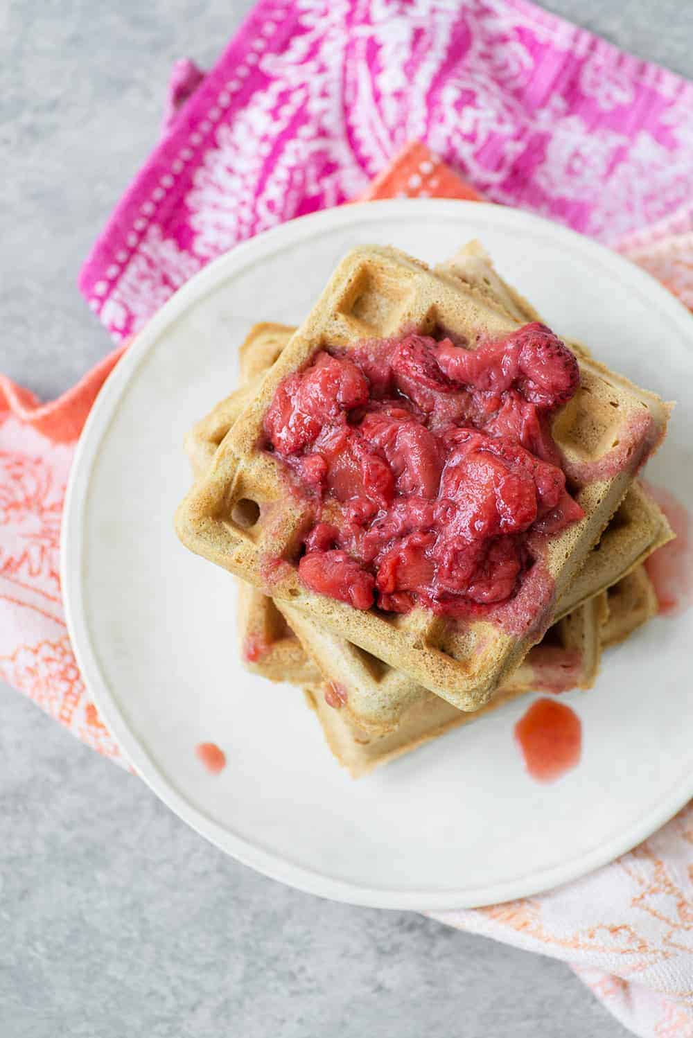whole-grain low-sugar spelt waffles