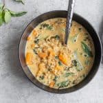 Green Curry Soup Recipe with Lentils