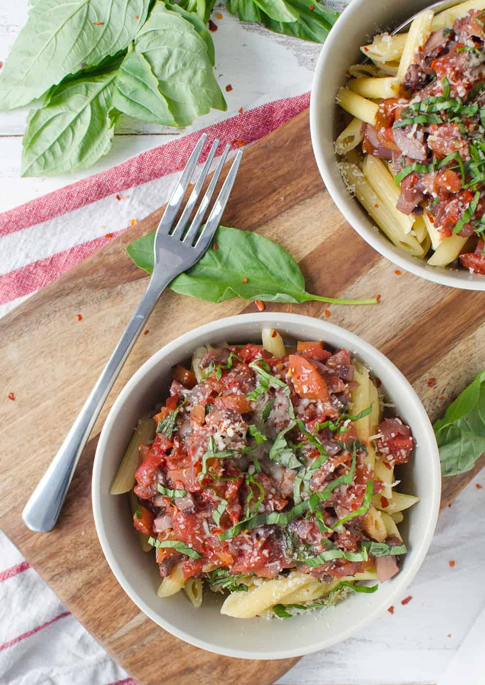 spicy penne pasta