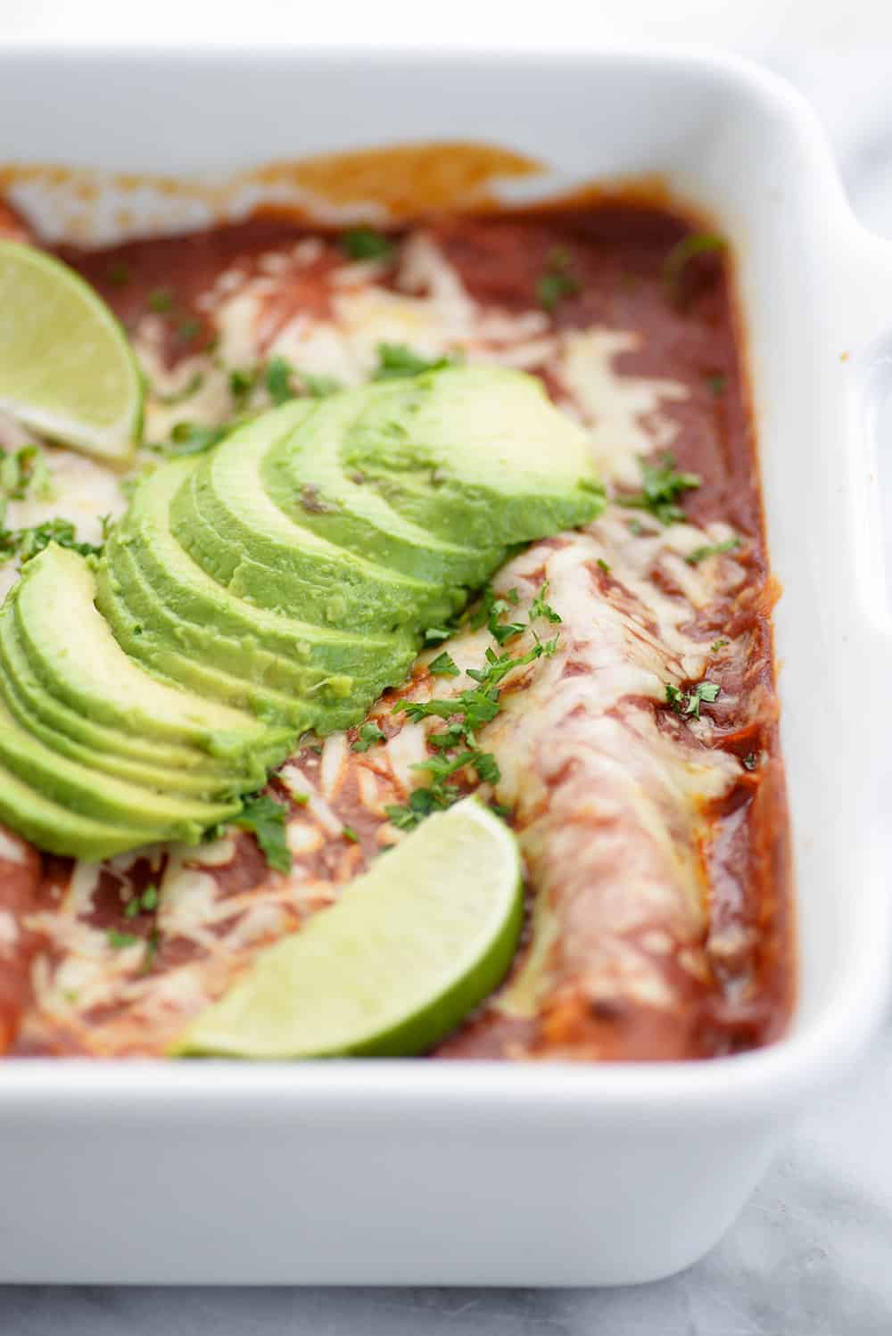Vegetarian Spinach and Lentil Enchiladas 3 Platter Of Spinach And Lentil Enchiladas