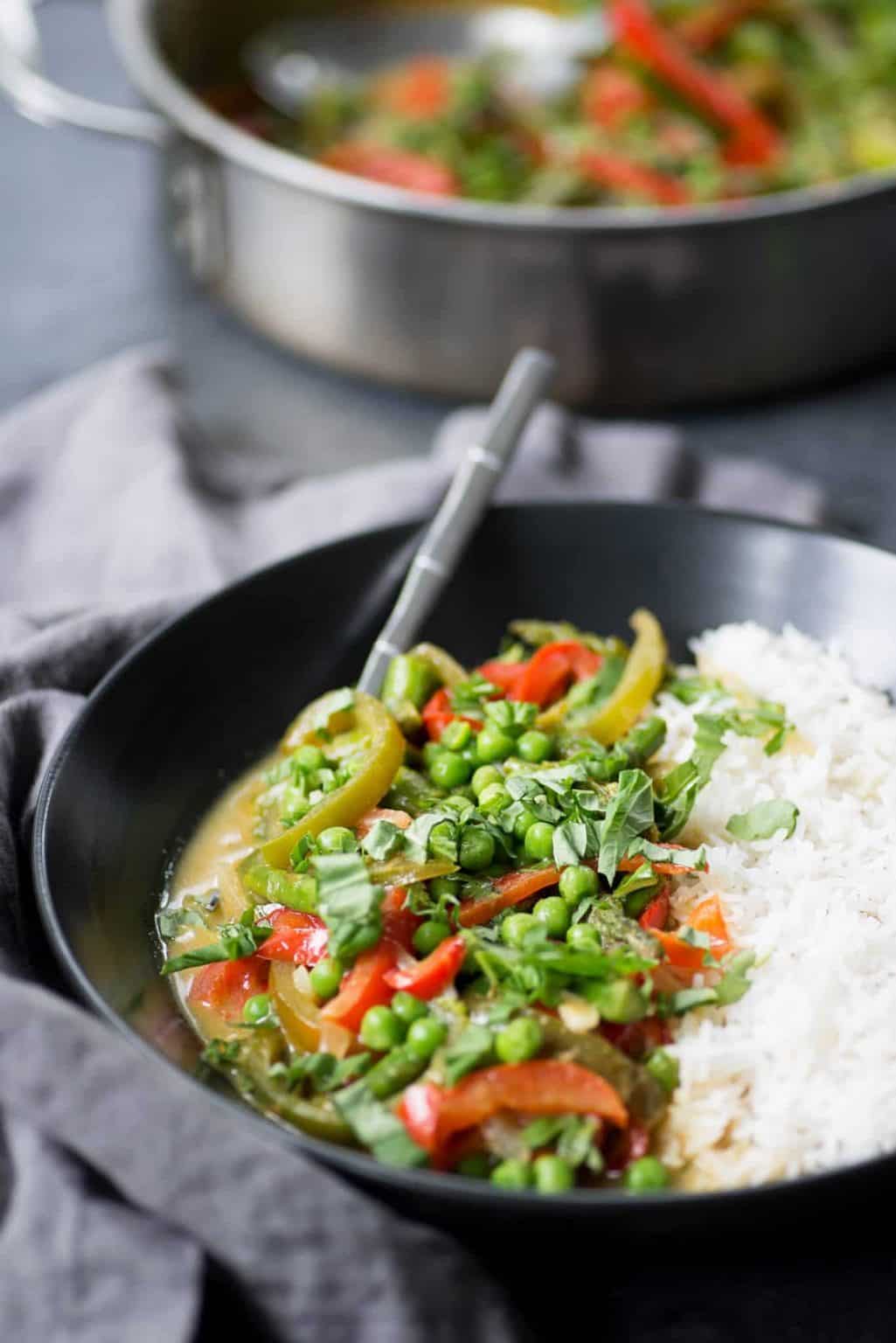 Spring Vegetable Thai Green Curry - Delish Knowledge
